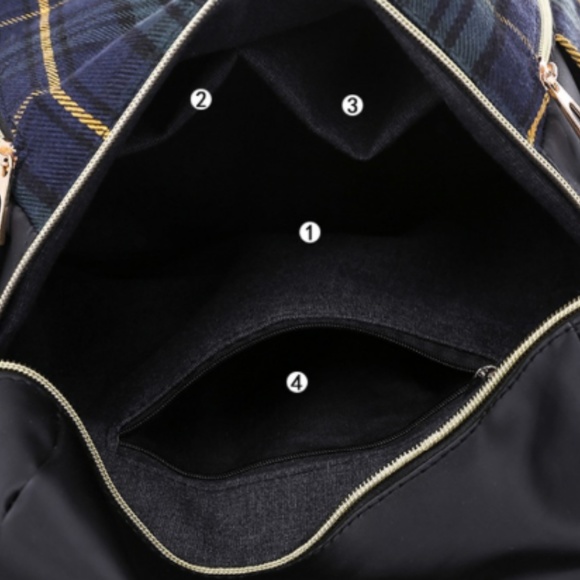 ✨SALE Last one✨ SOFIA Canvas Backpack, PLAID - Picture 5 of 8